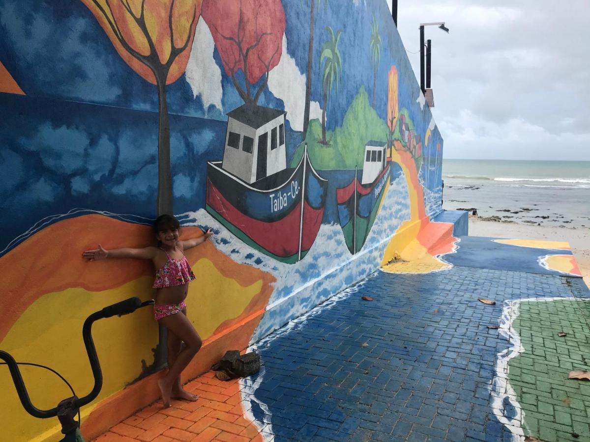 Apartamento Com Vista Para O Mar, Piscina , Deck , Playground E Estacionamento . Taíba Dış mekan fotoğraf